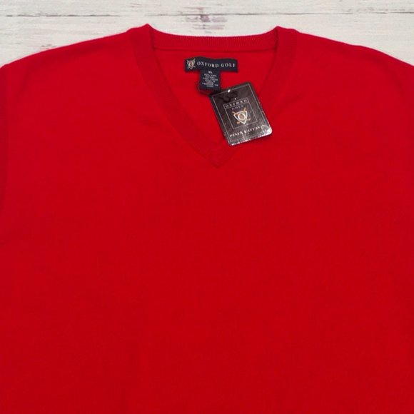 Oxford Golf • Pima Cotton V-neck Vest Sweater - Picture 4 of 11